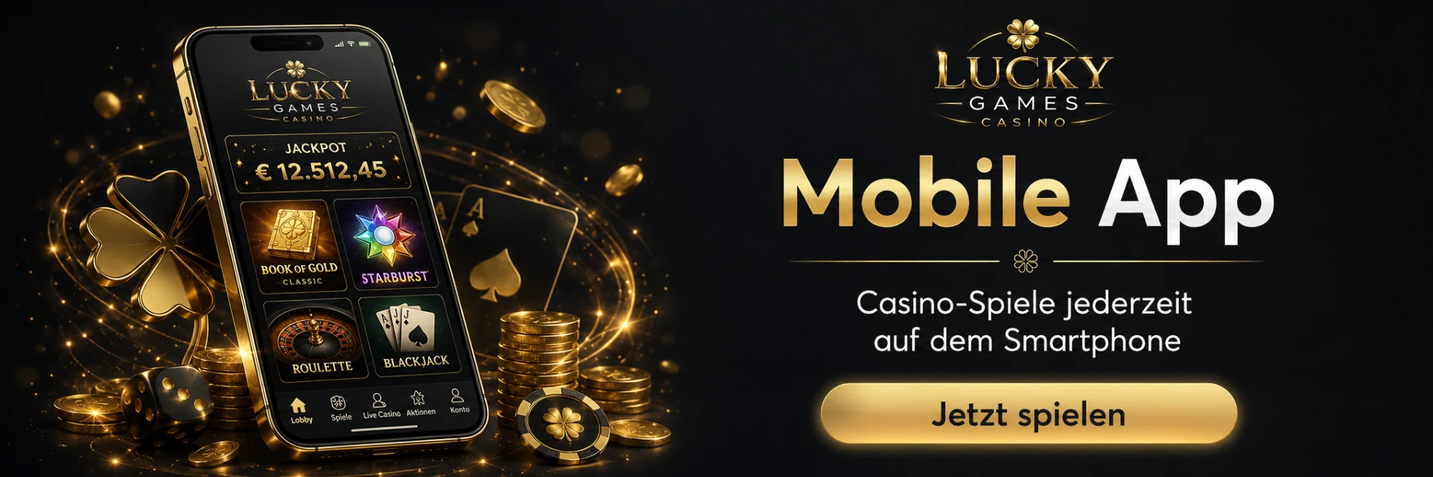 Lucky Games Casino Mobile App für Smartphone und Tablet