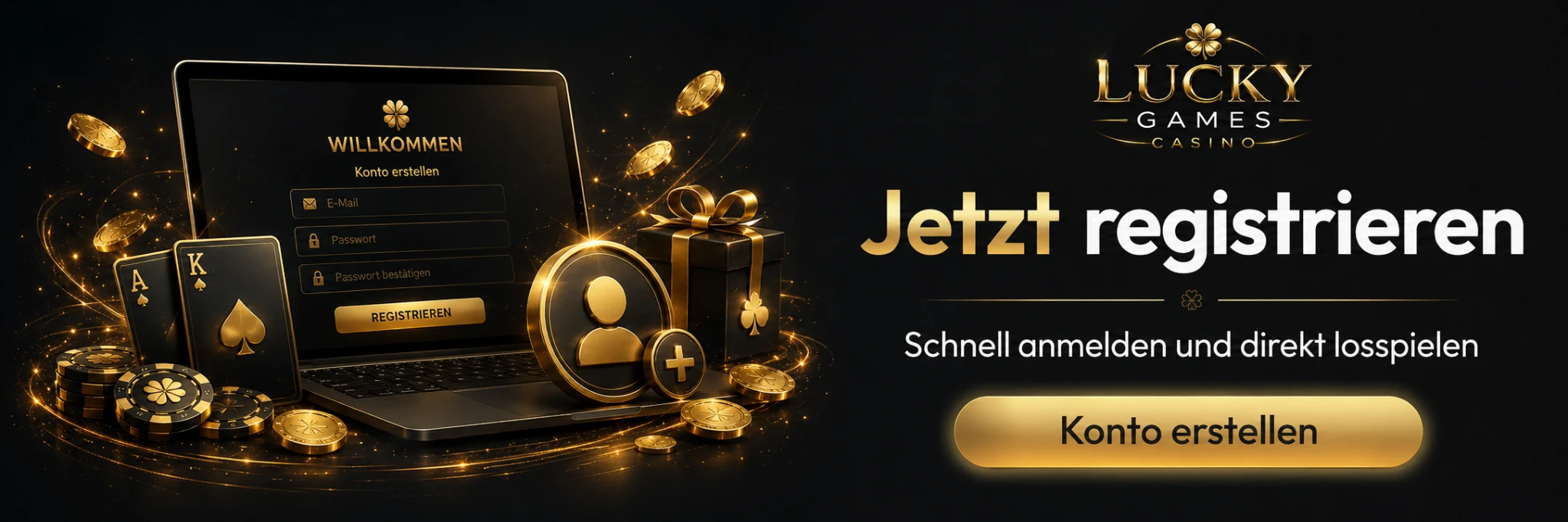 Lucky Games Casino Registrierung und Konto erstellen